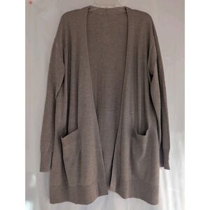 Members Mark Luxury Cashmere Blend Cardigan  Women's Large Open Front Beige